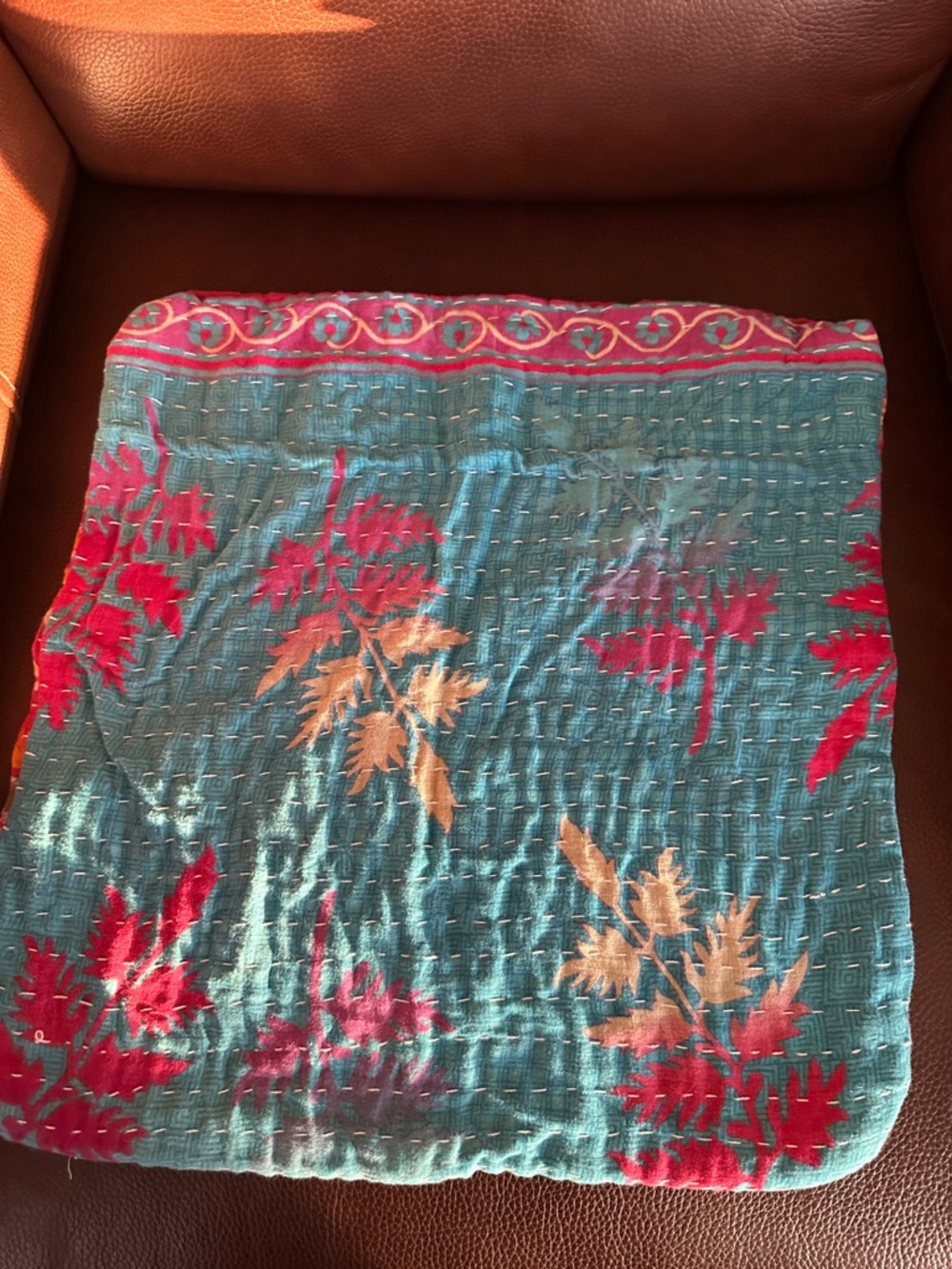 Beautiful Kantha Pillow Cover 16x16